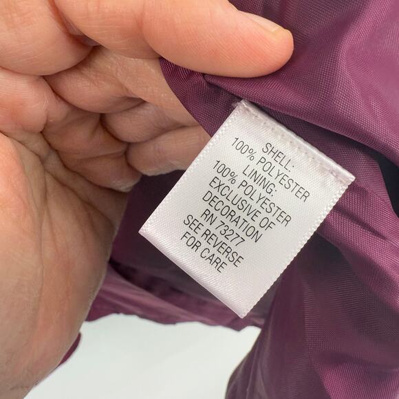 Y2K Elle Women’s Size XL Burgundy Black Polka Dot Blazer Jacket Retro Statement - Picture 8 of 9